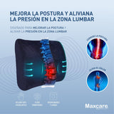 Cojín Espalda Soporte Lumbar Comfort Negro