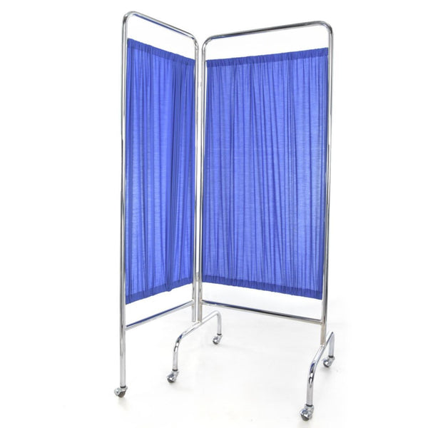 Biombo Separador 2 Cuerpos Acero Inoxidable - Azul