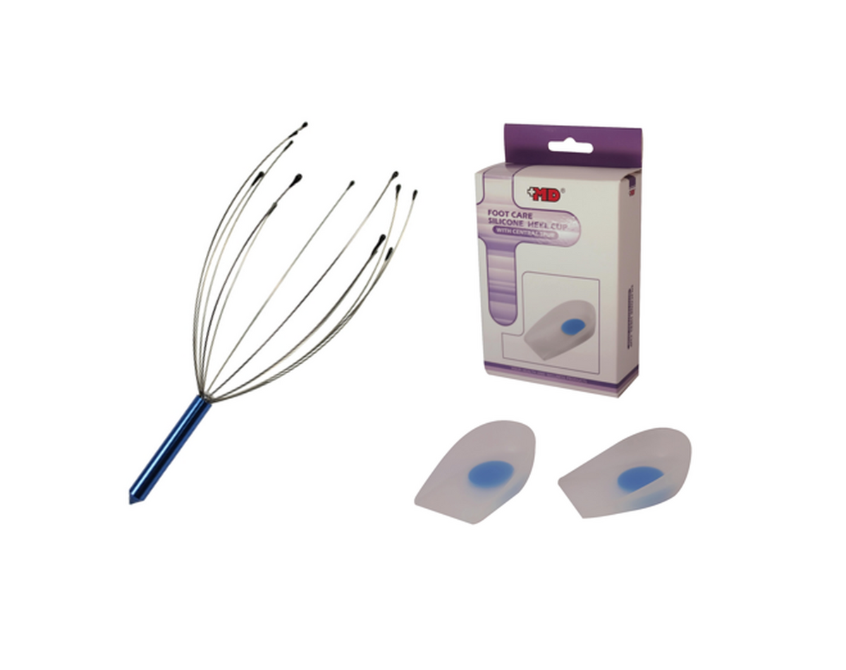 Pack talonera silicona S + Masajeador de cabeza Maxcare