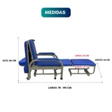 Silla Cama De Acero Para Acompañante