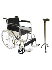 Pack Silla De Rueda Standard Eco + Bastón Ortopédico 3 Patas