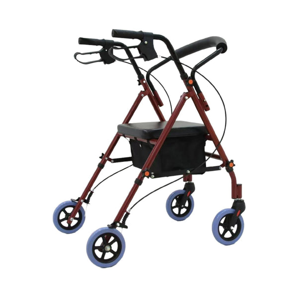 Andador Ortopédico Bariatrico 4 Ruedas Asiento y Canasto