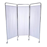 Biombo Separador 3 Cuerpos Acero Inoxidable / Blanco