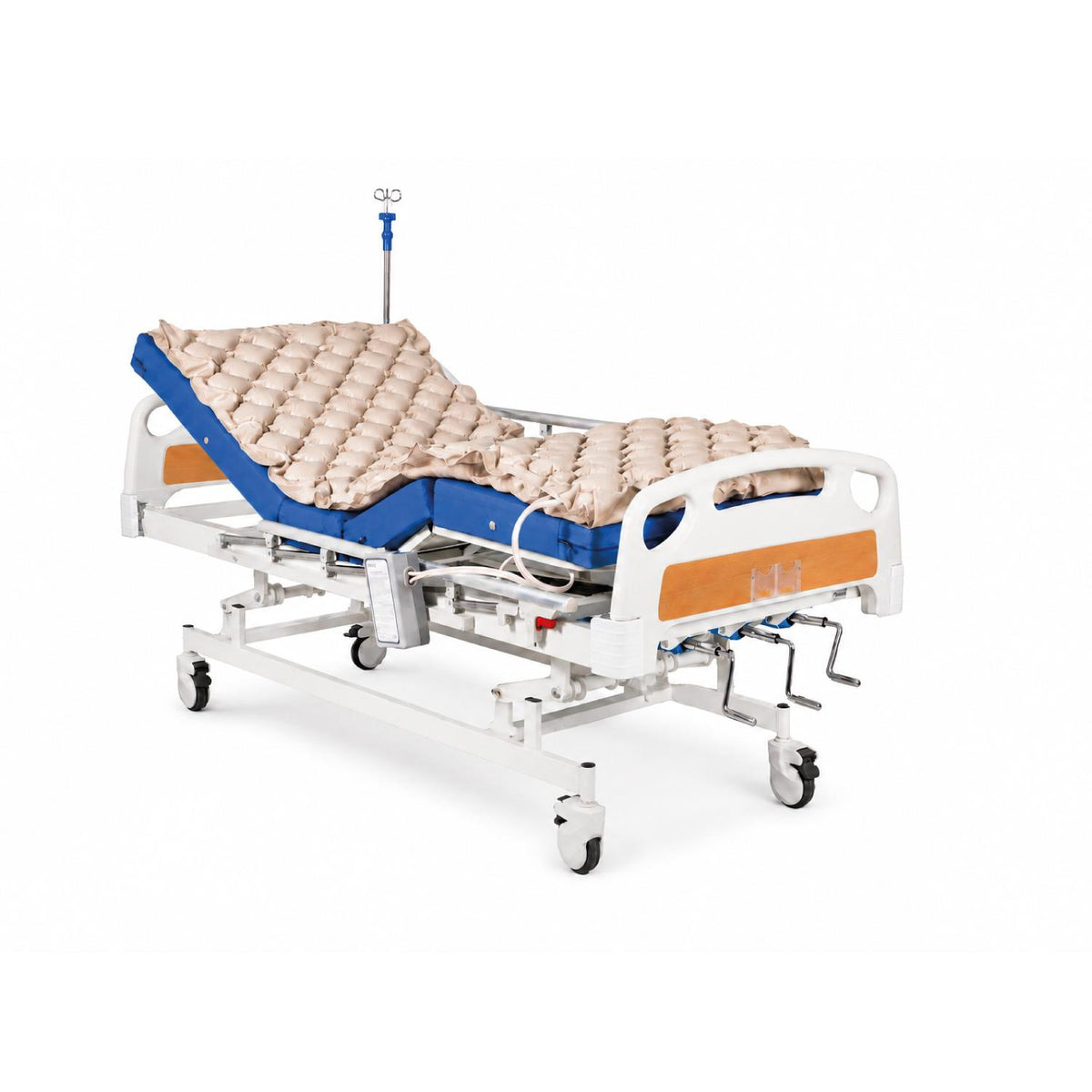 Cama Clínica Manual 3 Pos Plus + Colchón Imper 8cm + Antiesc