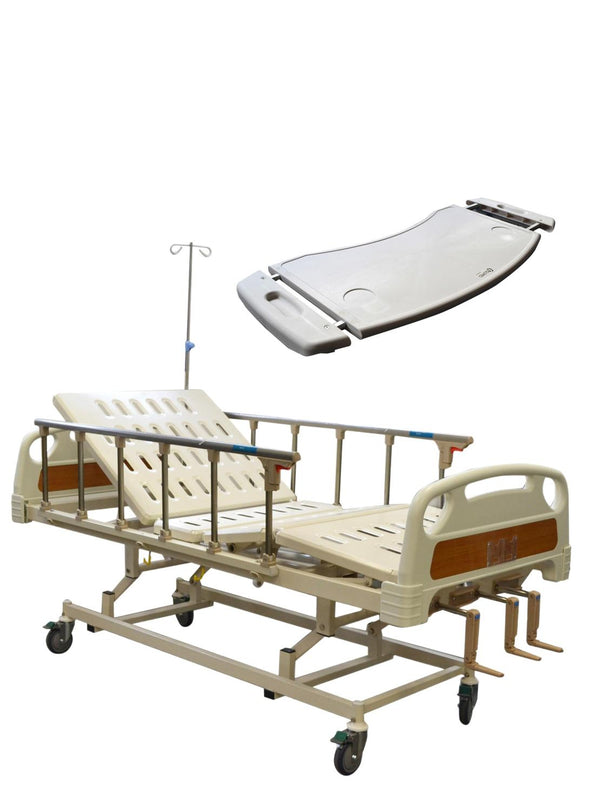 Pack Cama Clínica Manual 3 Posiciones + Mesa Cama Clínica