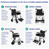 Silla De Ruedas De Traslado Estándar Liviana