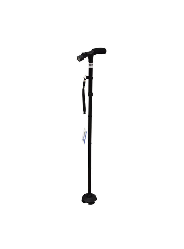Baston Plegable Negro Con Luz