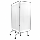 Biombo Separador 2 Cuerpos Acero Esmaltado Blanco Bm