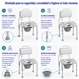 Silla De Transferencia Con Silla De Baño/WC Acolchada 3 En 1