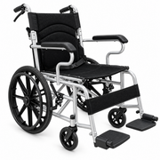 Silla de Ruedas Plegable Ligera de Acero