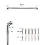 Barra Seguridad Baño Cromado 60 cm