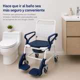 Silla De Ducha Wc Azul Hamburg