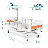 Cama Clínica Manual 3 Pos Plus + Colchón 8cm