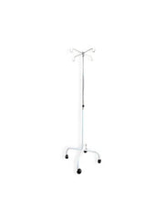 Barra Pedestal Porta Suero Portatil Esmaltado Con Ruedas