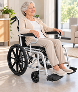 Silla de Ruedas Plegable Ligera de Acero