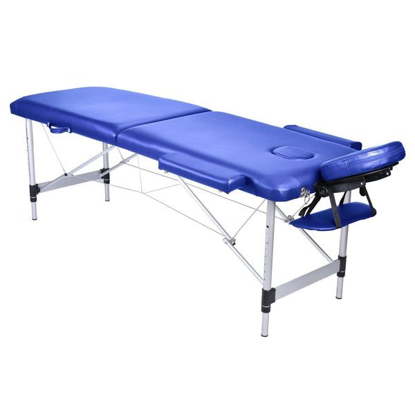 Camilla Masajes Plegable 2 Cuerpos Estándar Aluminio Azul