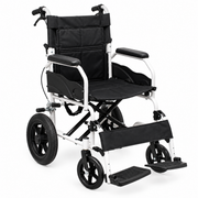 Silla De Ruedas De Transporte Geriatrica Ultra Liviana Gris