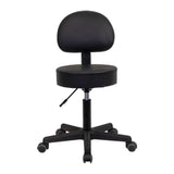 Piso Taburete Consulta Medica Con Respaldo - Negro