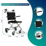 Silla de Ruedas Traslado Ultra Light 7 KG Portátil