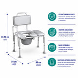Silla De Transferencia Con Silla De Baño/WC Acolchada 3 En 1