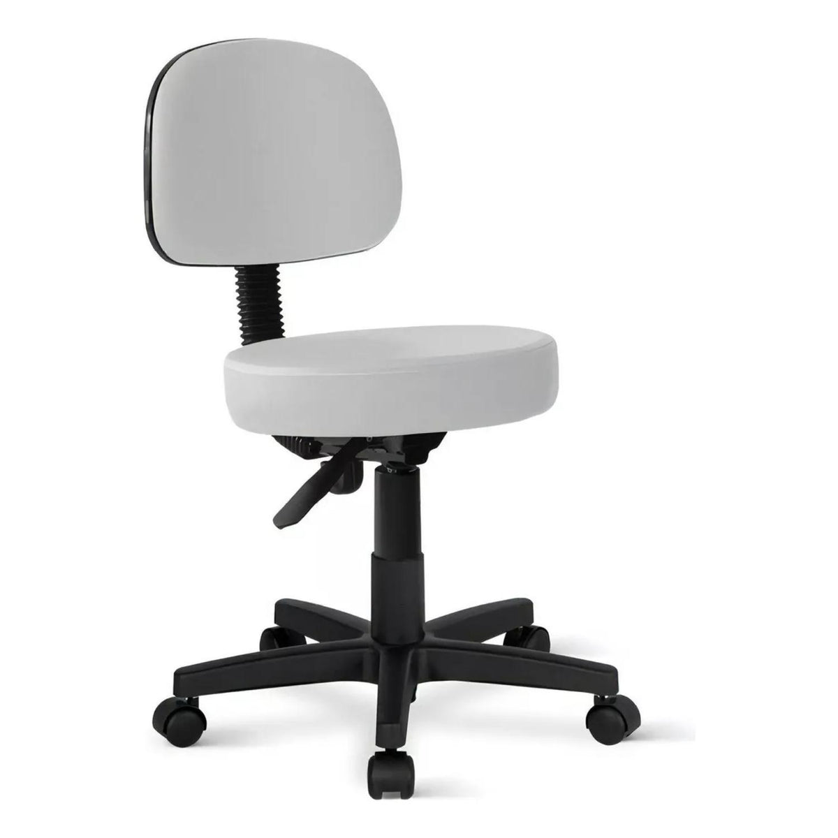 Piso Taburete Consulta Medica Con Respaldo - Blanco