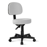 Piso Taburete Consulta Medica Con Respaldo - Blanco