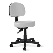 Piso Taburete Consulta Medica Con Respaldo - Blanco