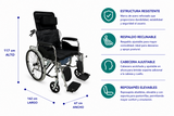 Silla de Ruedas Neurológica Asiento WC Premium