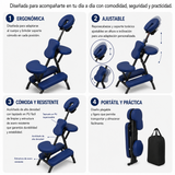 Silla De Masajes Plegable Premium Azul + Bolso