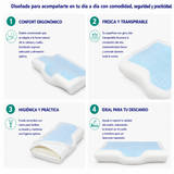 Almohada Cervical Viscoelastica Gel Comfort 60x38x12/8