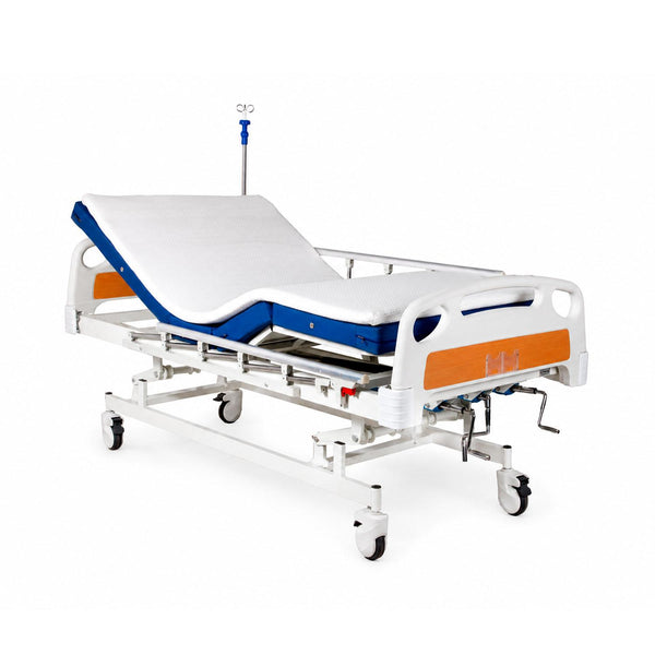 Cama Clínica Manual 3 Pos Plus + Colchón Imper 10cm + Topper