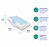 Almohada Cervical Viscoelastica Gel Comfort 60x38x12/8