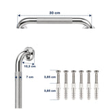 Barra Seguridad Baño Cromada 30cm