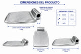 Reposapiés Metálico Cromado Silla De Ruedas 17 X 14 Cm