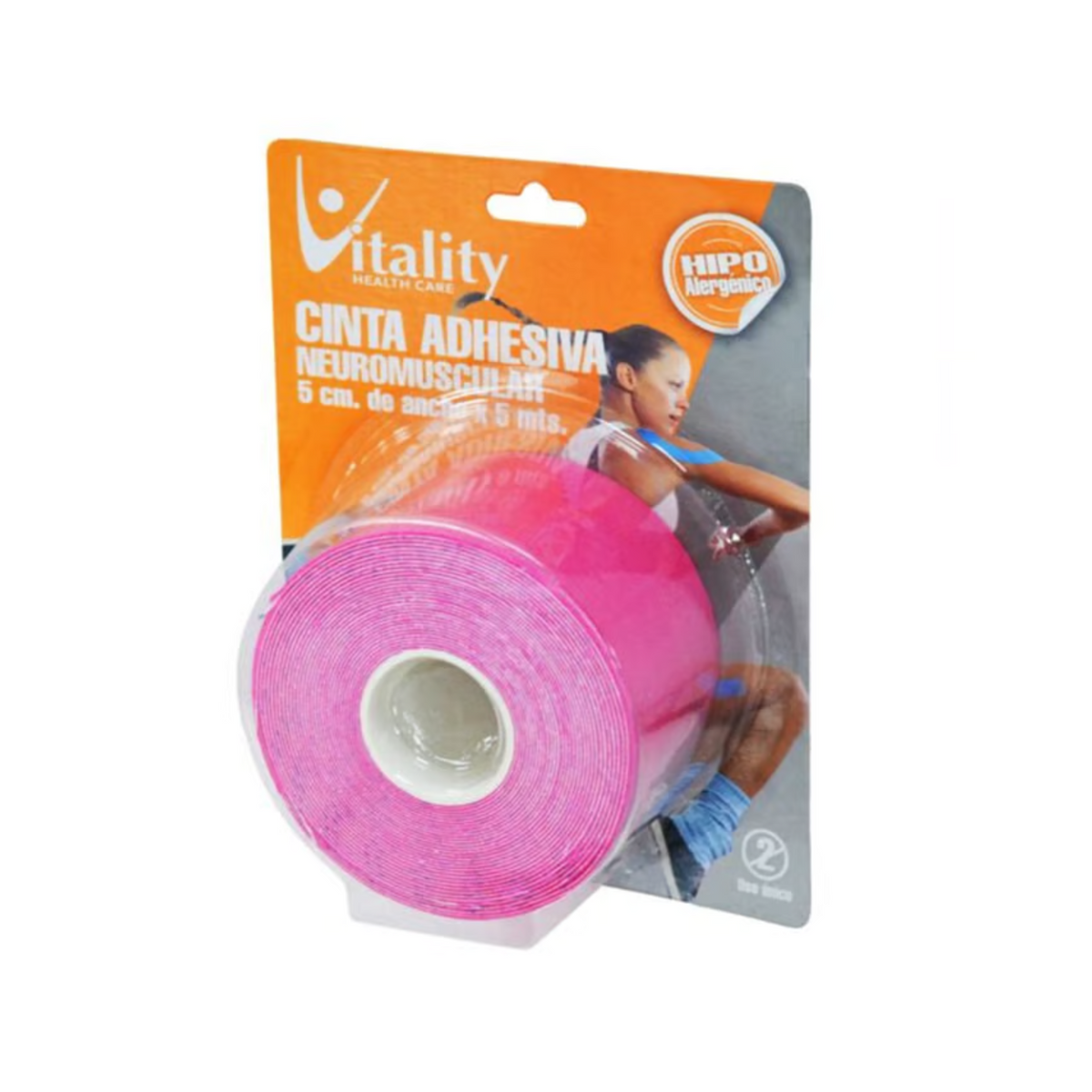 Cinta Adhesiva Neuromuscular 5cm X 5M Rosado Vitality