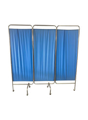 Biombo Separador 3 Cuerpos Acero Inoxidable Azul
