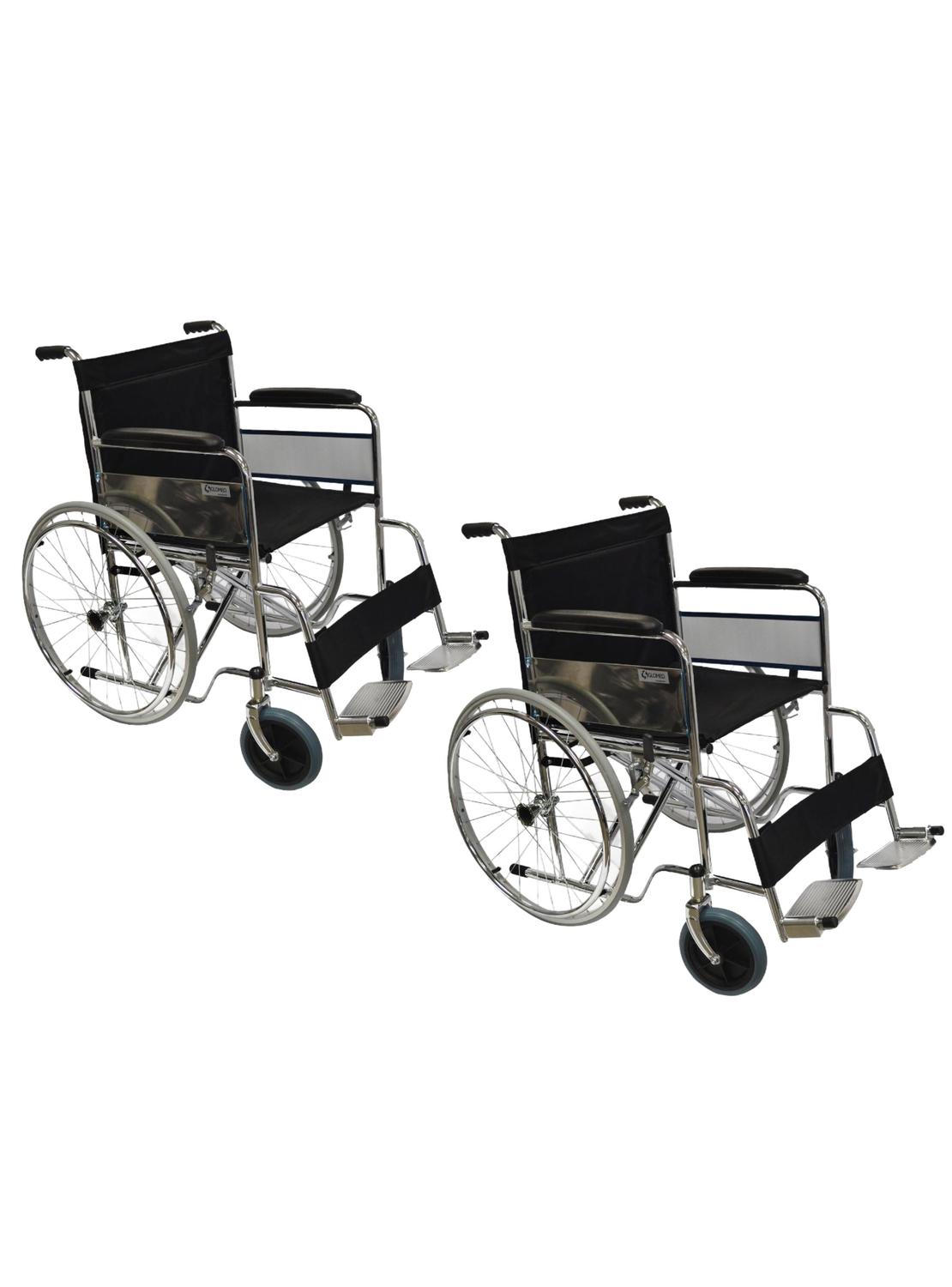 Pack 2 Silla de Rueda Sobrepeso Bariátrica Strong 51 cm