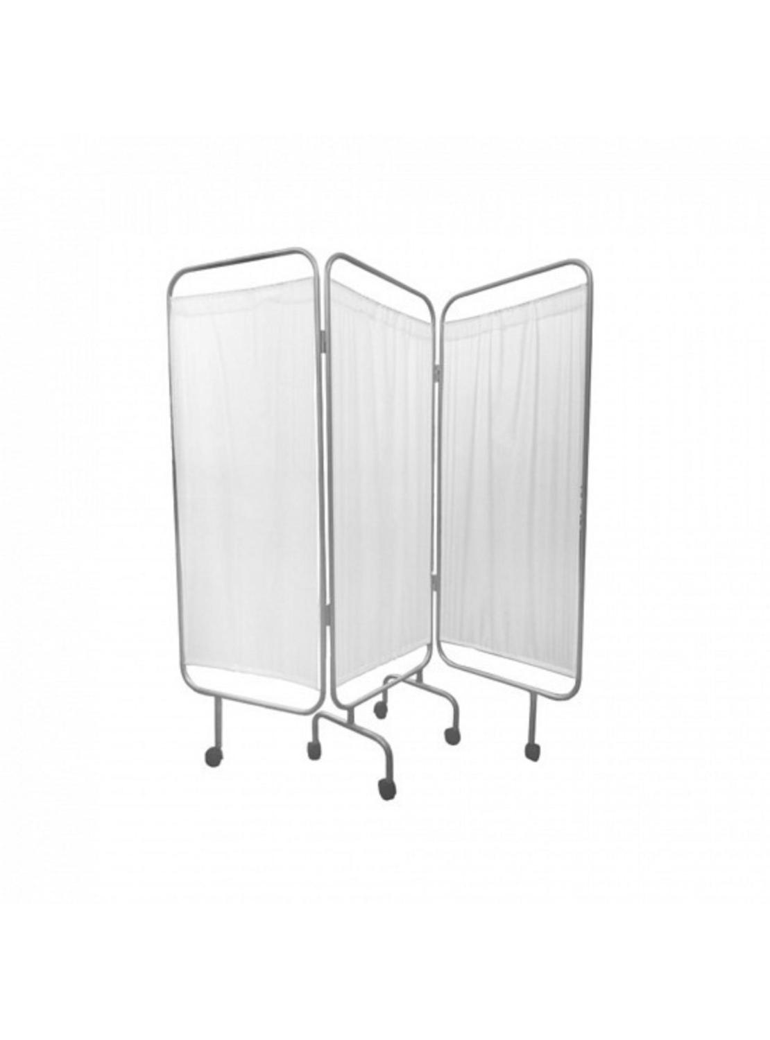 Biombo Separador 3 Cuerpos Acero Esmaltado Blanco Bm