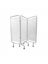 Biombo Separador 3 Cuerpos Acero Esmaltado Blanco Bm