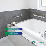 Barra Seguridad Baño Cromada 45cm