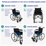 Silla De Ruedas Pediatrica Niño | Negra