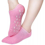 Calcetin De Gel Hidratante Spa Rosado M