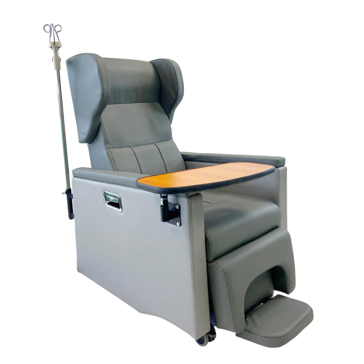 Butaca Clínica Reclinable Soporte Cabeza Portasuero y Mesa