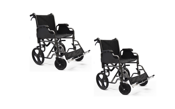 Pack 2 Sillas de Ruedas Traslado Geriátrica Premium