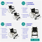 Pack 2 Sillas De Ruedas Estándar Asiento Eco