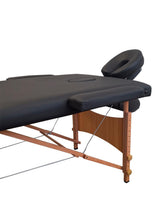 Camilla De Masajes Plegable 2 Cuerpos Pro Madera Negra