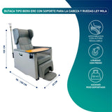 Butaca Clínica Reclinable Soporte Cabeza Portasuero y Mesa