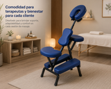 Silla De Masajes Plegable Premium Azul + Bolso