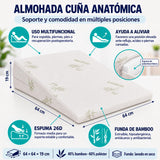 Almohada Soporte De Cuña Adulto Viscoelastica 64x64x19