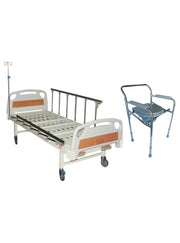 Pack  Cama Clínica Manual 2 Posiciones + Baño Portátil